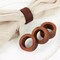 4 Brown 1.75 in Round Natural Wood Slices NAPKIN RINGS Party Events Decorations